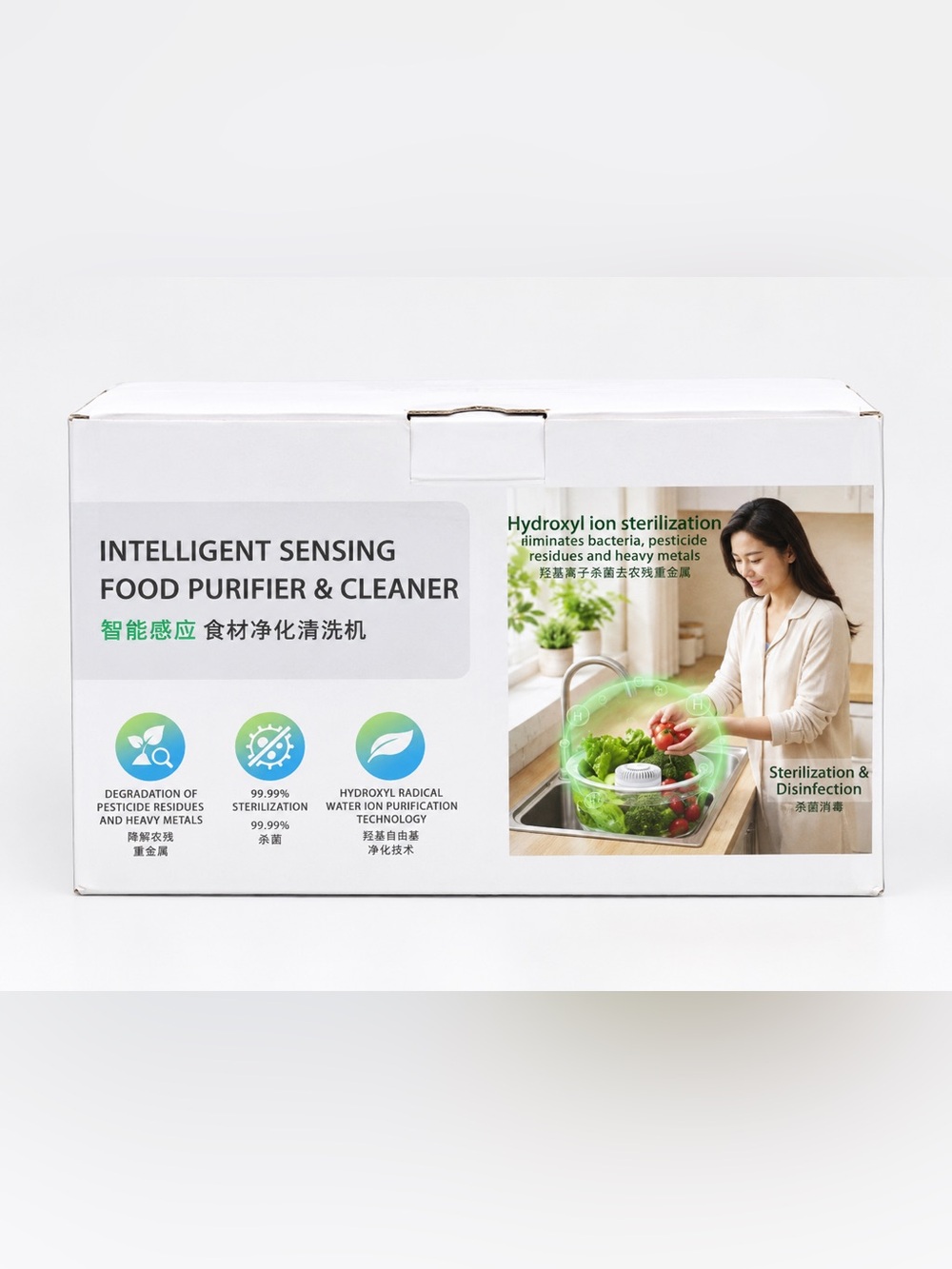 Intelligent Sensing Food Purifier & Cleaner - White